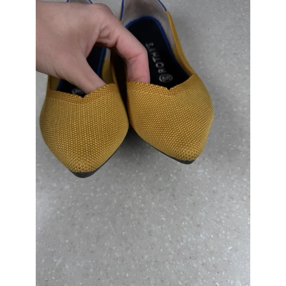 Rothy's The Point Ballet Flats Marigold, Yellow‎ Women's Sz 8.5